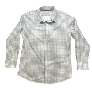 Mizzen Main Classic Fit Performance Shirt‎ Mens Size XXL Plaid Gingham Button Up